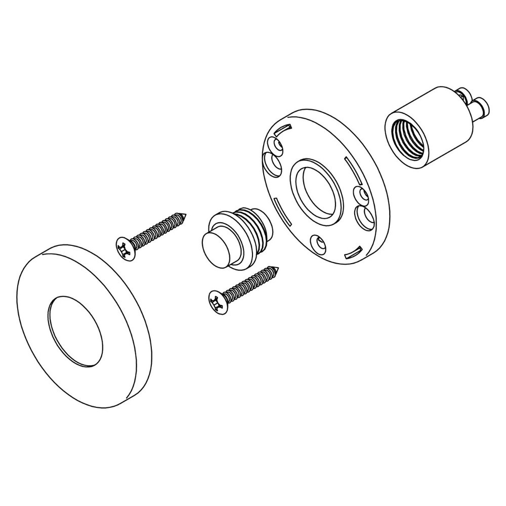 Intersteel Intersteel Deurbel voordeur rond messing getrommeld - verdekte montage | De Oude Deurklink Intersteel Intersteel Deurbel voordeur rond messing getrommeld - verdekte montage | De Oude Deurklink