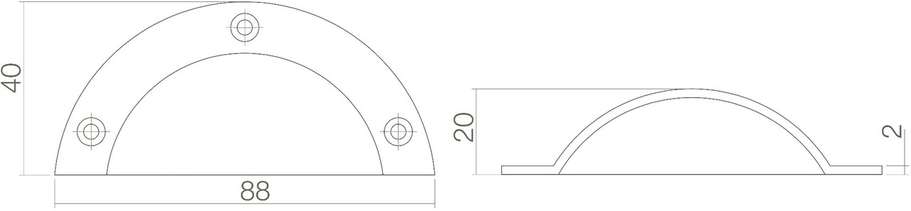 Intersteel Intersteel Komgreep schuifdeur messing ongelakt 88mm | De Oude Deurklink Intersteel Intersteel Komgreep schuifdeur messing ongelakt 88mm | De Oude Deurklink