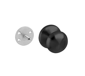 Intersteel Deurknop vast paddenstoel eenzijdige montage mat zwart Intersteel Deurknop vast paddenstoel eenzijdige montage mat zwart