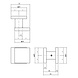 Intersteel Deurknop vierkant 58x58mm aluminium Intersteel Deurknop vierkant 58x58mm aluminium