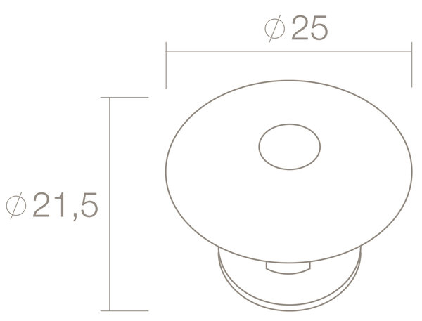 Intersteel Meubelknop rond zon 25mm messing gebruineerd Intersteel Meubelknop rond zon 25mm messing gebruineerd