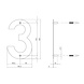 Intersteel Intersteel Huisnummer 3 geborsteld RVS (15cm) - weerbestendig buitendeurbeslag | De Oude Deurklink klassiek buitendeurbeslag Intersteel Intersteel Huisnummer 3 geborsteld RVS (15cm) - weerbestendig buitendeurbeslag | De Oude Deurklink klassiek buitendeurbeslag