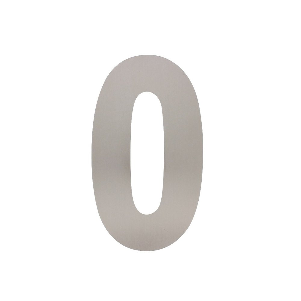 Intersteel Huisnummer 0 XL hoogte 30 cm geborsteld RVS Intersteel Huisnummer 0 XL hoogte 30 cm geborsteld RVS