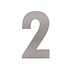 Huisnummer 2 XL hoogte 30 cm geborsteld RVS