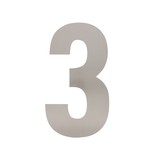 Intersteel Huisnummer 3 XL hoogte 30 cm geborsteld RVS