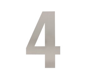 Intersteel Huisnummer 4 XL hoogte 30 cm geborsteld RVS Intersteel Huisnummer 4 XL hoogte 30 cm geborsteld RVS