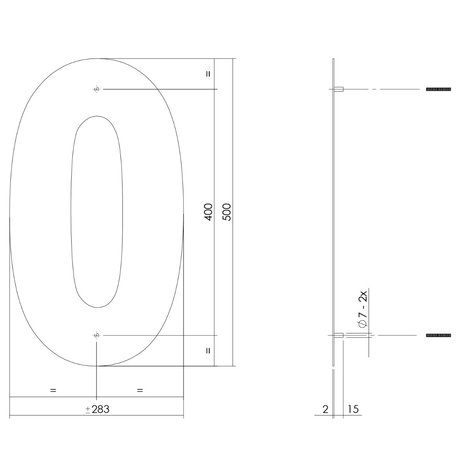 Intersteel Intersteel Huisnummer 0 XXL geborsteld RVS (50cm) - weerbestendig buitendeurbeslag | De Oude Deurklink klassiek buitendeurbeslag Intersteel Intersteel Huisnummer 0 XXL geborsteld RVS (50cm) - weerbestendig buitendeurbeslag | De Oude Deurklink klassiek buitendeurbeslag