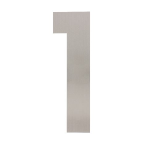 Intersteel Intersteel Huisnummer 1 XXL geborsteld RVS (50cm) - weerbestendig buitendeurbeslag | De Oude Deurklink klassiek buitendeurbeslag Intersteel Intersteel Huisnummer 1 XXL geborsteld RVS (50cm) - weerbestendig buitendeurbeslag | De Oude Deurklink klassiek buitendeurbeslag