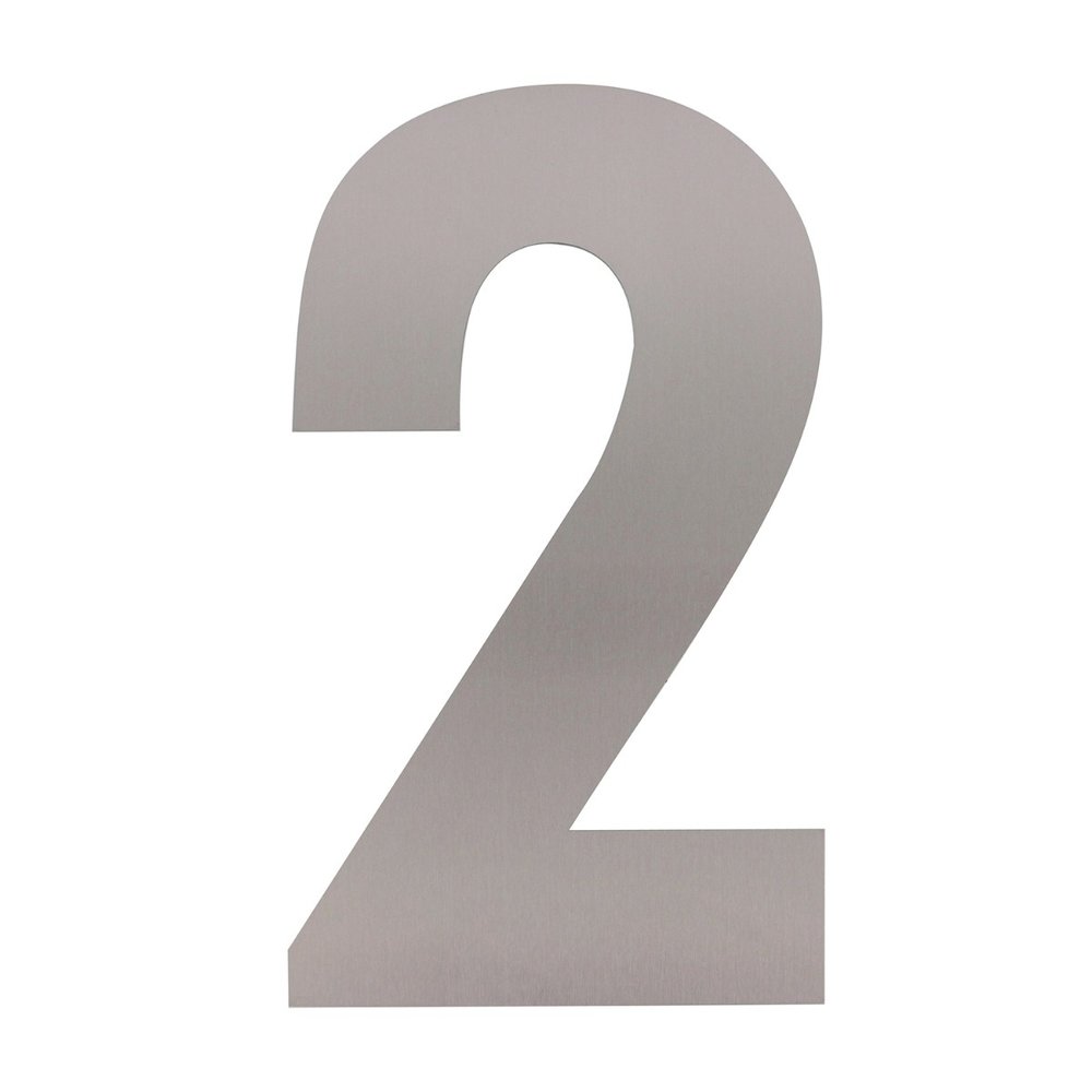 Intersteel Huisnummer 2 XXL hoogte 50 cm geborsteld RVS Intersteel Huisnummer 2 XXL hoogte 50 cm geborsteld RVS