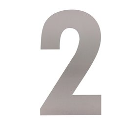 Intersteel Huisnummer 2 XXL hoogte 50 cm geborsteld RVS Intersteel Huisnummer 2 XXL hoogte 50 cm geborsteld RVS