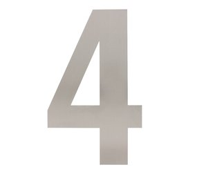 Intersteel Huisnummer 4 XXL hoogte 50 cm geborsteld RVS Intersteel Huisnummer 4 XXL hoogte 50 cm geborsteld RVS