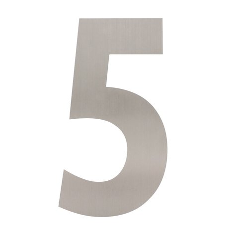 Intersteel Huisnummer 5 XXL hoogte 50 cm geborsteld RVS Intersteel Huisnummer 5 XXL hoogte 50 cm geborsteld RVS