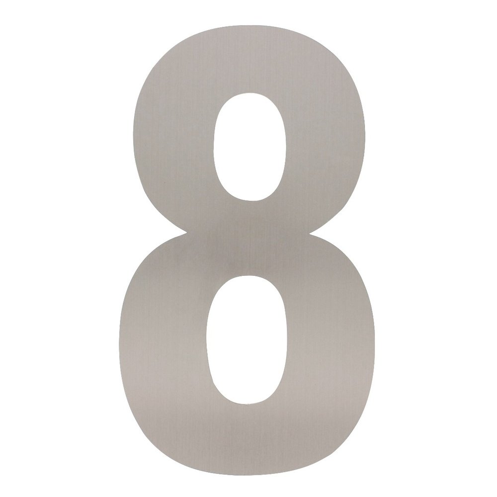 Intersteel Huisnummer 8 XXL hoogte 50 cm geborsteld RVS Intersteel Huisnummer 8 XXL hoogte 50 cm geborsteld RVS