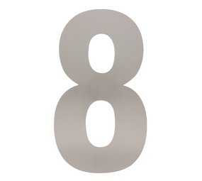Intersteel Huisnummer 8 XXL hoogte 50 cm geborsteld RVS Intersteel Huisnummer 8 XXL hoogte 50 cm geborsteld RVS