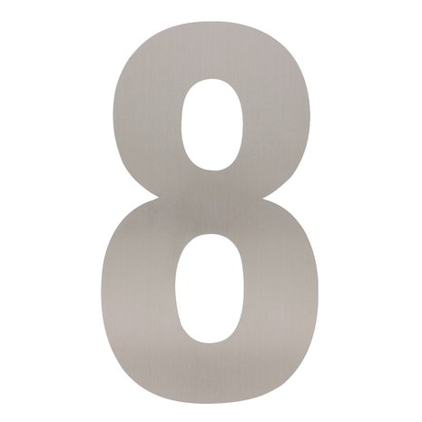 Intersteel Intersteel Huisnummer 8 XXL geborsteld RVS (50cm) - weerbestendig buitendeurbeslag | De Oude Deurklink klassiek buitendeurbeslag Intersteel Intersteel Huisnummer 8 XXL geborsteld RVS (50cm) - weerbestendig buitendeurbeslag | De Oude Deurklink klassiek buitendeurbeslag