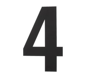 Intersteel Huisnummer 4 XXL hoogte 50 cm RVS/mat zwart