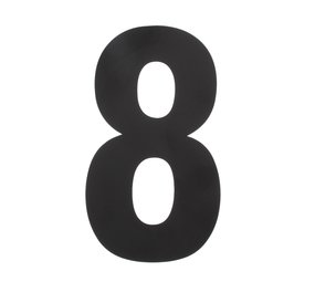 Intersteel Huisnummer 8 XXL hoogte 50 cm RVS/mat zwart