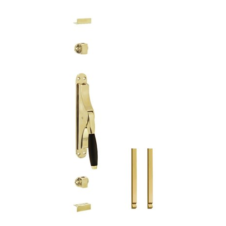 Intersteel Pomp-espagnolet Ton 400 met stangenset 2x 1250mm messing gelakt/ebbenhout Intersteel Pomp-espagnolet Ton 400 met stangenset 2x 1250mm messing gelakt/ebbenhout