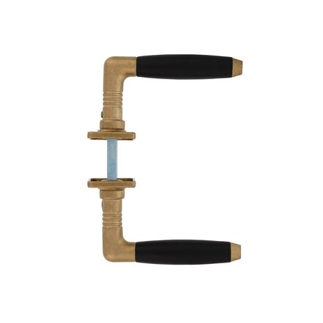 Intersteel Deurklink Ton 400 met rozet messing getrommeld/ebbenhout Intersteel Deurklink Ton 400 met rozet messing getrommeld/ebbenhout