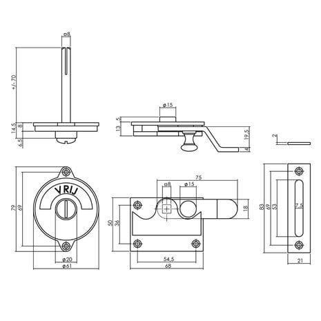 Intersteel Intersteel WC-slot hendel met bocht vrij-bezet chroom | De Oude Deurklink jaren 30 deurbeslag Intersteel Intersteel WC-slot hendel met bocht vrij-bezet chroom | De Oude Deurklink jaren 30 deurbeslag