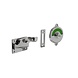 Intersteel WC slot met hendel met bocht rood-groen nikkel Intersteel WC slot met hendel met bocht rood-groen nikkel