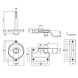 Intersteel WC slot met hendel met bocht rood-groen nikkel Intersteel WC slot met hendel met bocht rood-groen nikkel