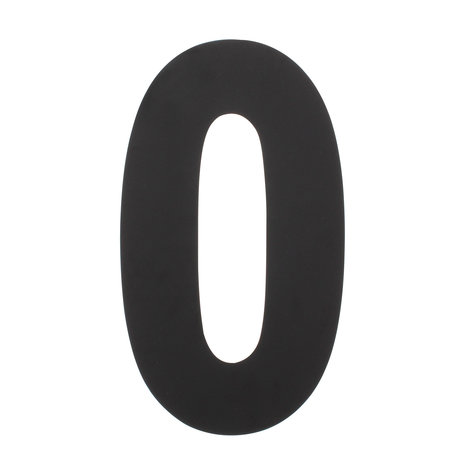 Intersteel Huisnummer 0 XXL hoogte 50 cm RVS/mat zwart Intersteel Huisnummer 0 XXL hoogte 50 cm RVS/mat zwart