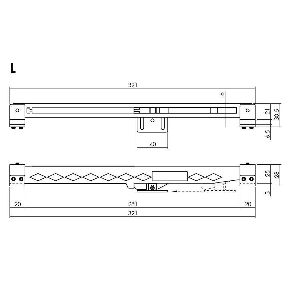Intersteel Intersteel Sluitvertrager schuifdeursysteem mat zwart | De Oude Deurklink