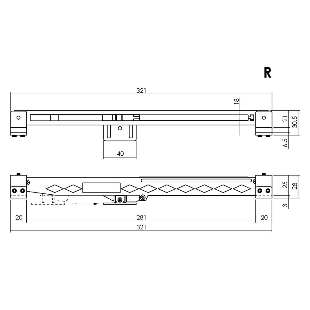 Intersteel Intersteel Sluitvertrager schuifdeursysteem mat zwart | De Oude Deurklink