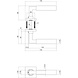 Intersteel Deurklink Bau-Stil vierkant rozet geborsteld RVS Intersteel Deurklink Bau-Stil vierkant rozet geborsteld RVS