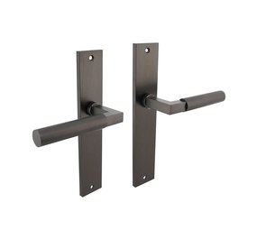 Intersteel Deurklink Bau-Stil op schild in antracietgrijs