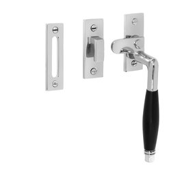 De Oude Deurklink Raamsluiting Deco, verstevigd, glanzend nikkel, rechts