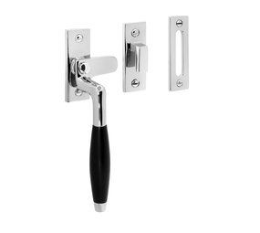 De Oude Deurklink Raamsluiting klassiek, verstevigd, glanzend nikkel, links De Oude Deurklink Raamsluiting klassiek, verstevigd, glanzend nikkel, links