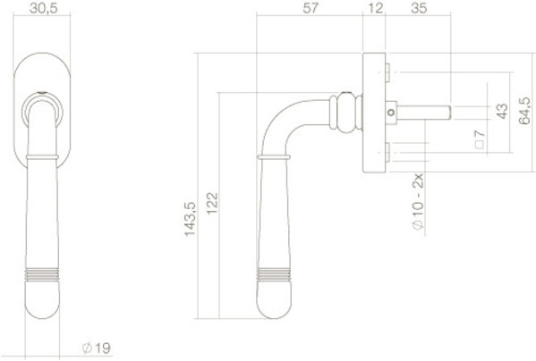 Intersteel Raamsluiting Helena nikkel mat Intersteel Raamsluiting Helena nikkel mat