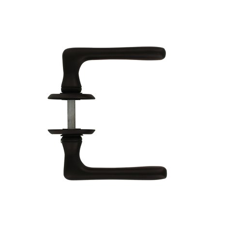 Intersteel Deurklink Trento met ronde rozet mat zwart Intersteel Deurklink Trento met ronde rozet mat zwart