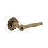 Deurklink L/L Bol met ronde rozet 50x5mm messing getrommeld Deurklink L/L Bol met ronde rozet 50x5mm messing getrommeld