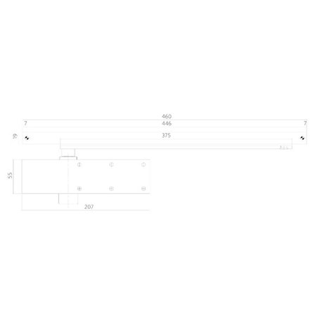 Intersteel Deurdranger zilvergrijs met glijarm DR 124 Intersteel Deurdranger zilvergrijs met glijarm DR 124
