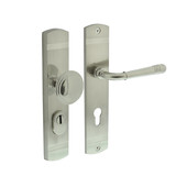 Intersteel Voordeurbeslag Helena profielcilindergat 72mm met kerntrekbeveiliging mat nikkel