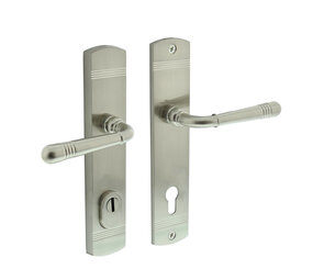 Intersteel Achterdeurbeslag Helena profielcilindergat 92mm met kerntrekbeveiliging mat nikkel Intersteel Achterdeurbeslag Helena profielcilindergat 92mm met kerntrekbeveiliging mat nikkel