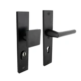 Intersteel SKG 3 Veiligheidsbeslag kerntrekbeveiliging  profielcilinder 72 mm rechthoekig zwart