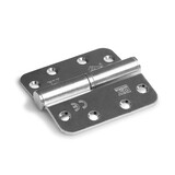 Dulimex Kogelstift paumelle ronde hoeken 89x89 mm SKG3 staal verzinkt Links Dulimex Kogelstift paumelle ronde hoeken 89x89 mm SKG3 staal verzinkt Links