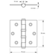 Intersteel Kogellagerscharnier rechte hoeken 76x76mm RVS zwart tot 50 kilo Intersteel Kogellagerscharnier rechte hoeken 76x76mm RVS zwart tot 50 kilo