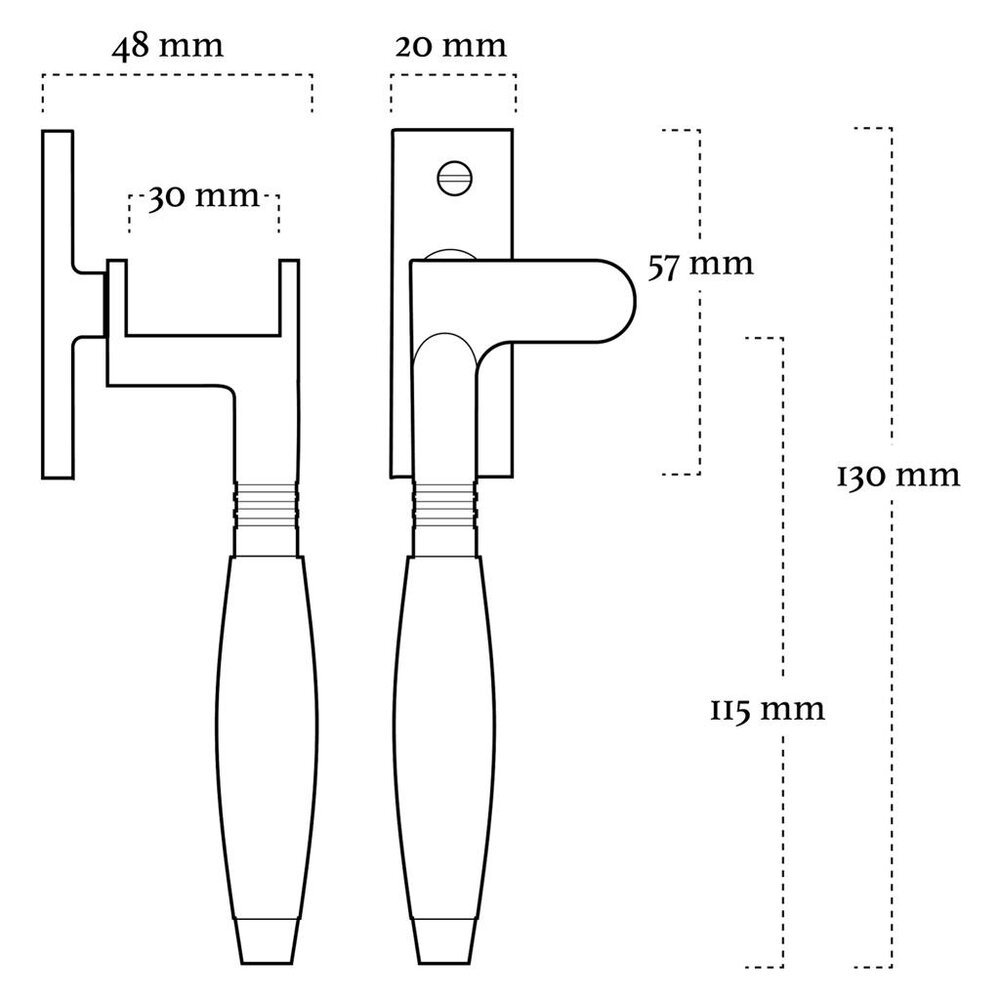 De Oude Deurklink Raamsluiting Klassiek ventilatiestand mat zwart links De Oude Deurklink Raamsluiting Klassiek ventilatiestand mat zwart links