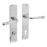 Intersteel Achterdeur beslag Helena op schild 92mm verchroomd met kerntrekbeveiliging