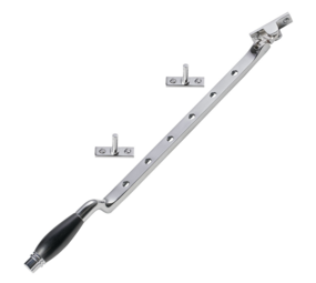 De Oude Deurklink Raamuitzetter - Deco glanzend nikkel De Oude Deurklink Raamuitzetter - Deco glanzend nikkel