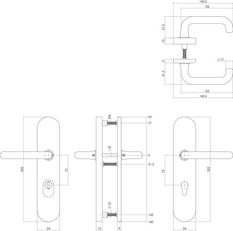 Intersteel Intersteel Veiligheidsbeslag SKG3 PC72mm kerntrekbeveiliging | De Oude Deurklink klassiek buitendeurbeslag Intersteel Intersteel Veiligheidsbeslag SKG3 PC72mm kerntrekbeveiliging | De Oude Deurklink klassiek buitendeurbeslag