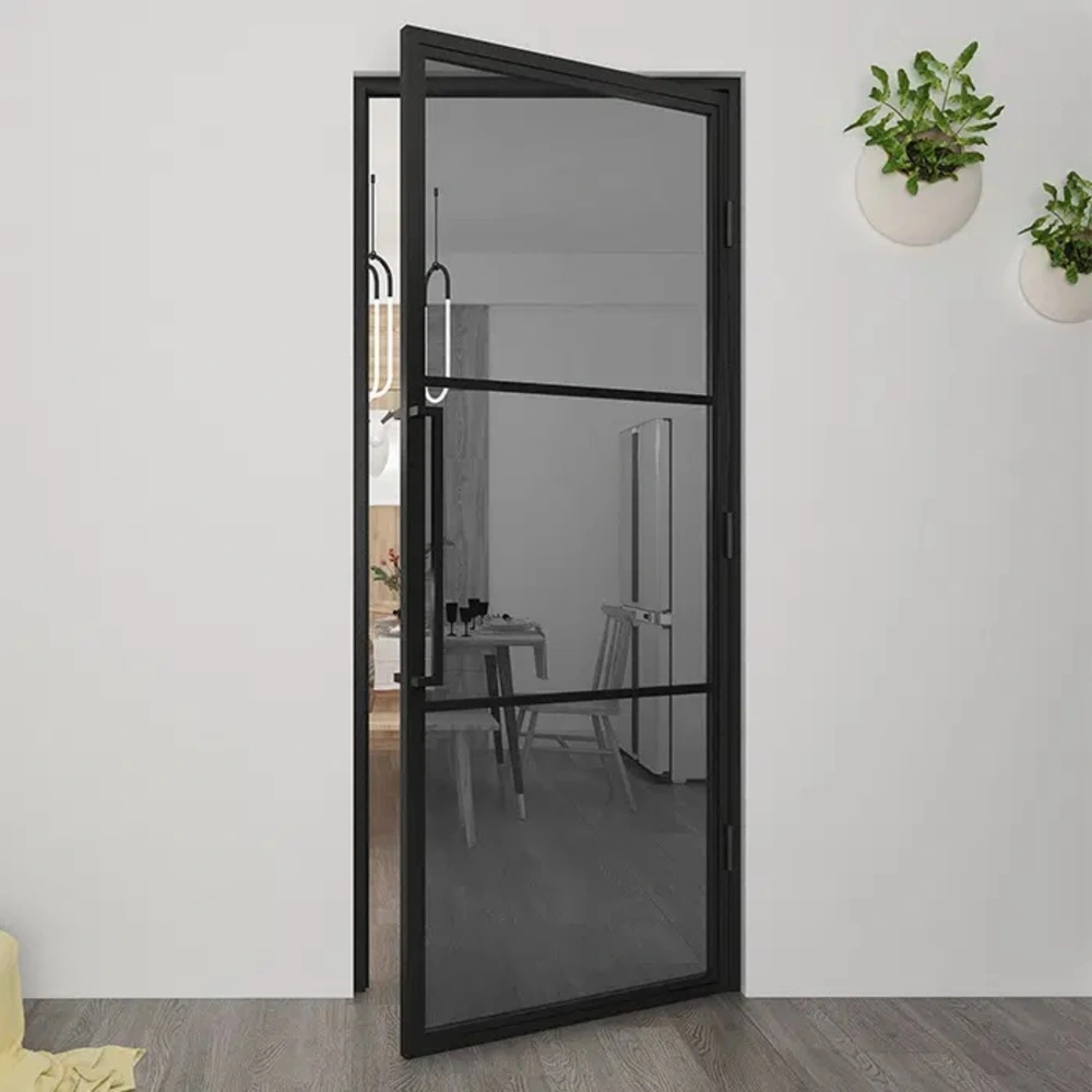 Loftdeur Stalen scharnierdeur met rookglas inclusief kozijn Loftdeur Stalen scharnierdeur met rookglas inclusief kozijn
