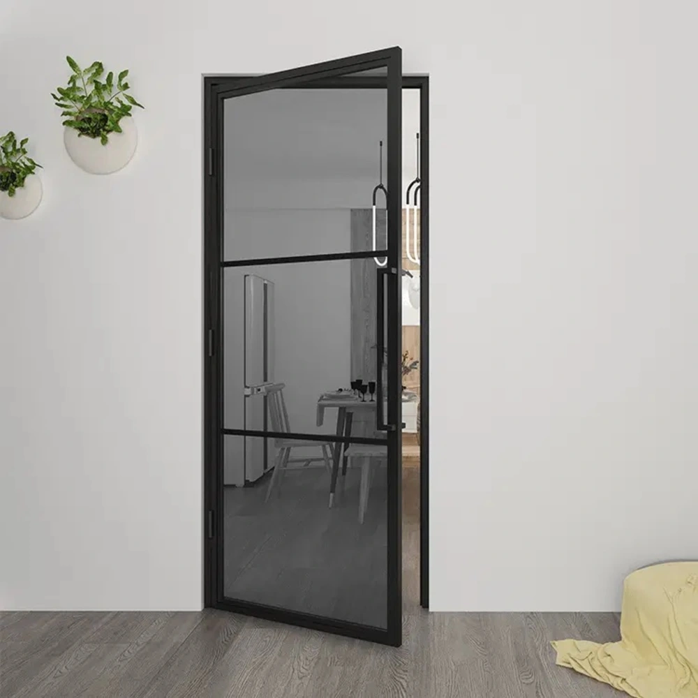 Loftdeur Stalen scharnierdeur met rookglas inclusief kozijn Loftdeur Stalen scharnierdeur met rookglas inclusief kozijn