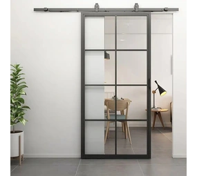 Loftdeur Stalen Schuifdeur, 8-vaks met helder glas