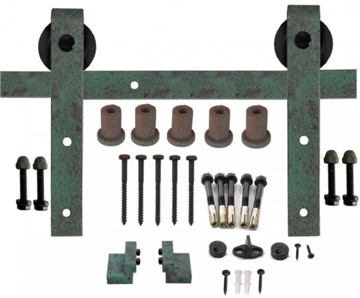 Loftdeur Schuifdeursysteem Green Patina 200cm | De Oude Deurklink Loftdeur Schuifdeursysteem Green Patina 200cm | De Oude Deurklink